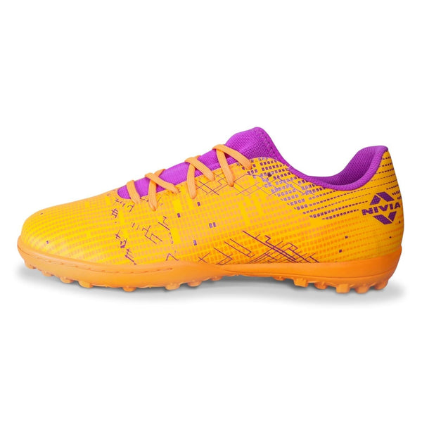 NIVIA Rabona 2.0 Football Shoes – PVC Synthetic Leather Upper, Rubber Stud Turf Sole, Die-Cut EVA Insole | Snug Fit, Ball Control & Durability for Turf and Hard Ground