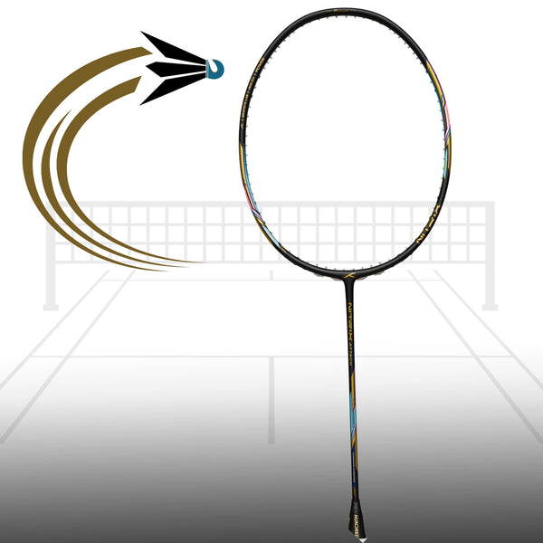 HUNDRED Nitrix Attack Unstrung Badminton Racquet | Head-Heavy Power Frame with Carbon Fibre Build | Aggressive Attack Series