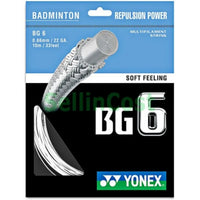 Yonex BG 6 Badminton String – 0.66 mm / 22 Gauge, 10 m (33 ft) Nylon Multifilament Racket String for Power & Durability - Best Price online Prokicksports.com