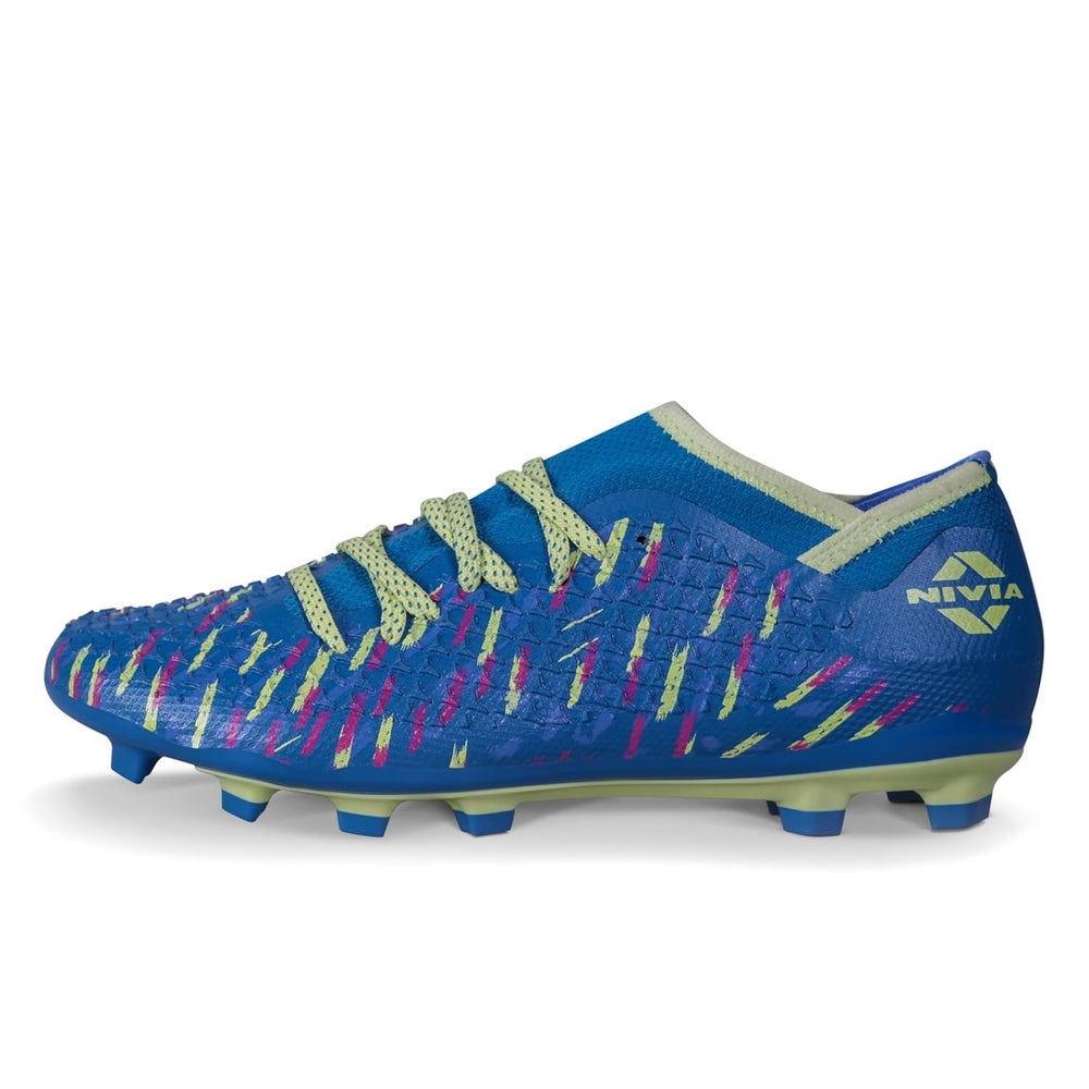 NIVIA Ashtang 2.0 Football Shoes – Lightweight Knitted Collar, TPU Fusion, High Traction Studs, Unisex Sports Footwear India