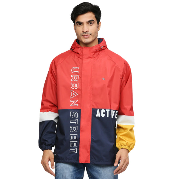 ZEEL MJ201 Men’s Waterproof Rain Jacket Fully Waterproof Polyester Jacket with PVC-Coated Lining & Adjustable Hood