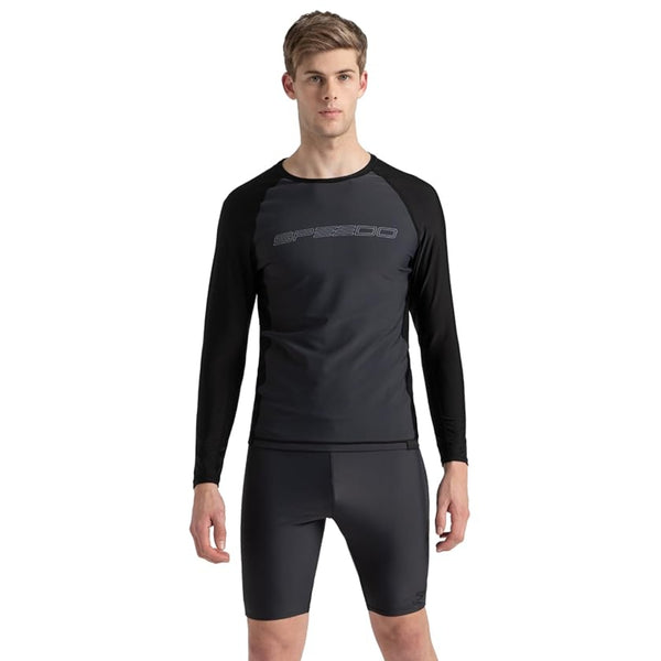 Speedo Printed Long Sleeve SunTop – Men’s Swimming Top with UV Protection