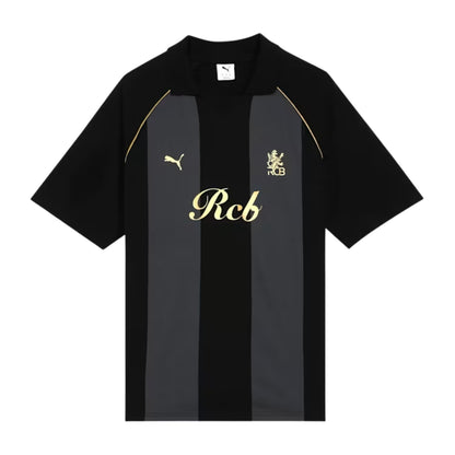 PUMA x RCB Striper Polo II Polo T-Shirt for Men | Classic Collar with Button Placket, Knitted Fabric & Official RCB Branding - Best Price online Prokicksports.com