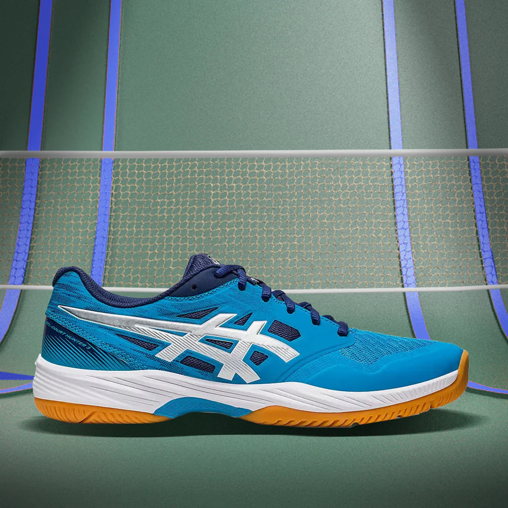ASICS GEL-COURT HUNTER 3 Men’s Indoor Court Shoes – Lightweight Mesh Upper, GEL Cushioning, EVA Midsole & Non-Marking Rubber Outsole for Badminton and Indoor Sports - Best Price online Prokicksports.com