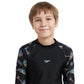 Speedo Printed Long Sleeve Suntop & Aqua Shorts for Boys | Comfortable Swimwear Set for Pool and Beach - Best Price online Prokicksports.com