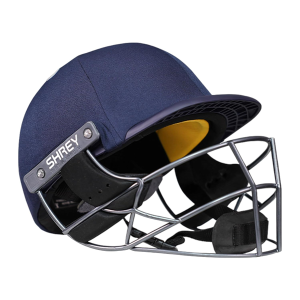 Shrey Elite Pro Titanium Visor 3338 Helmet – Navy | Premium Cricket Helmet with Strong Protection