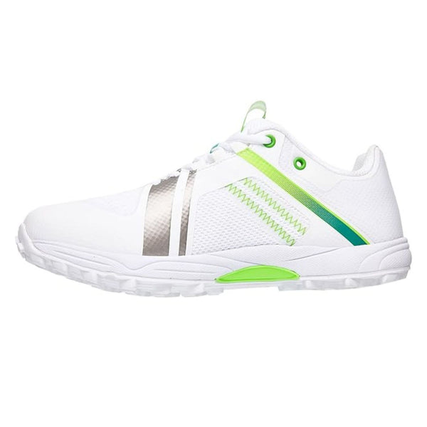 Kookaburra Pro 2.0 Rubber Cricket Shoes | Lightweight EVA Midsole | White/Lime | Turf & Hard Pitch