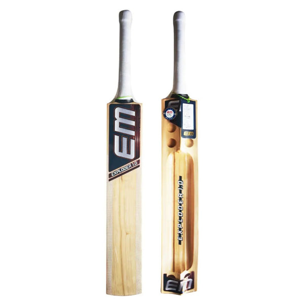 EM Exploder 1.0 Kashmir Willow Tennis Cricket Bat – SH (Short Handle), Lightweight Power Bat for Tennis Ball Cricket