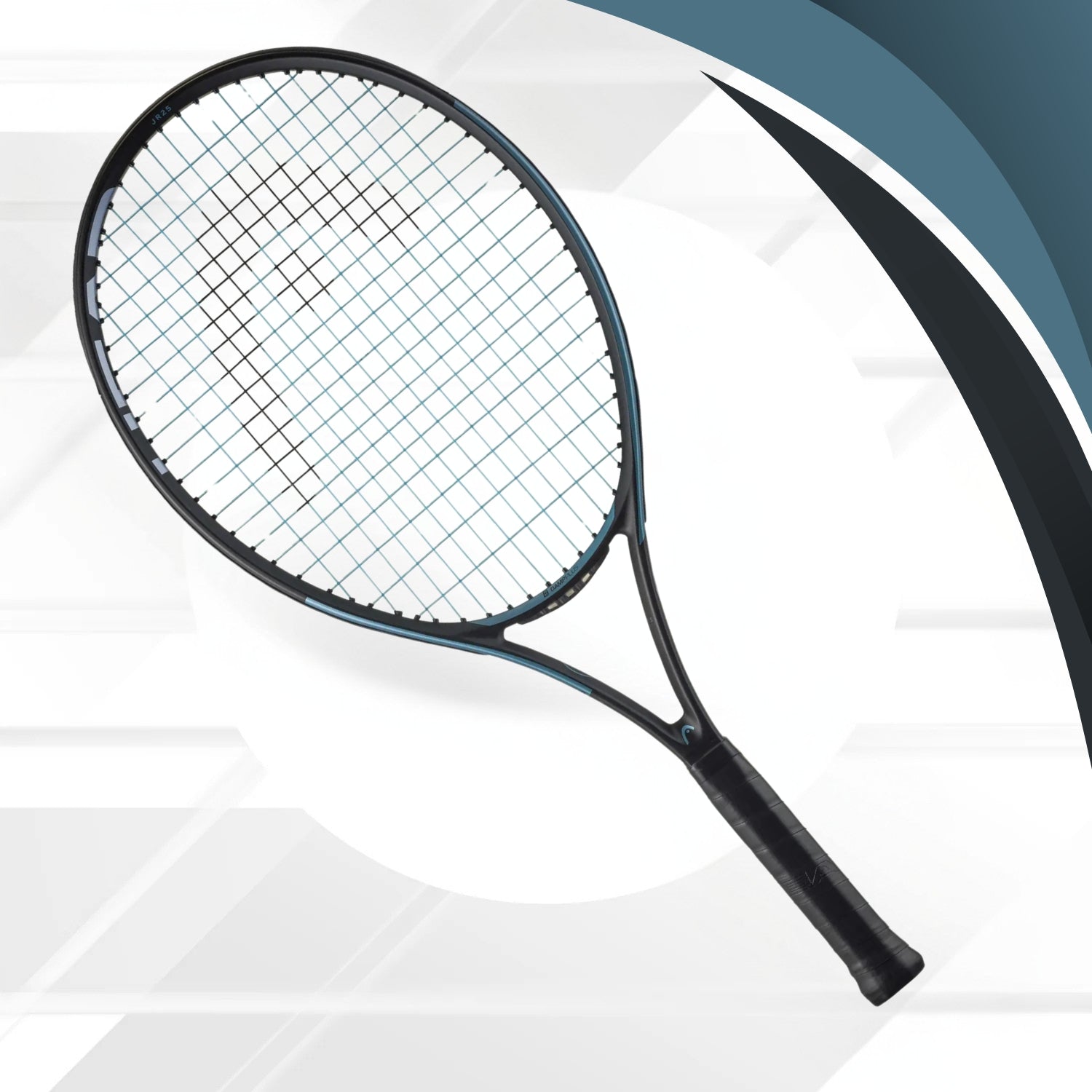 Head Gravity Jr.25 2025 Strung Tennis Racquet – 230g (G1 4 1/8) | Lightweight Graphite Composite Frame with Auxetic Technology for Junior Players, Black/Ice Blue - Best Price online Prokicksports.com