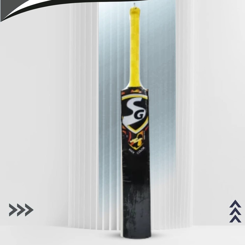 SG Maxcolor Kashmir Willow Cricket Bat – Short Handle | Stylish Power with Balanced Pickup | Practice & Match Bat