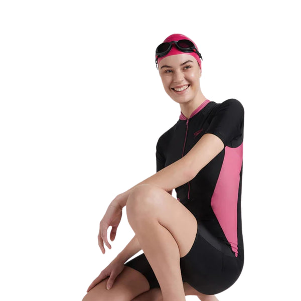 Speedo AF Zip Front SS Kneesuit – Women’s Short Sleeve Swimwear