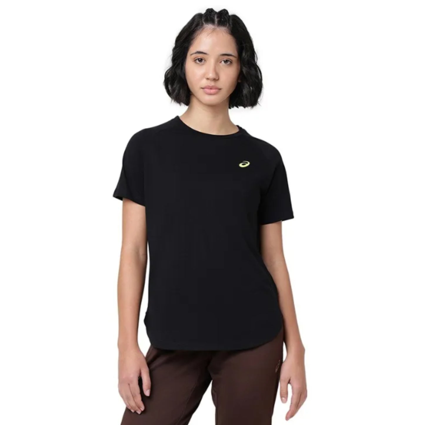 ASICS Wrap Hem SS Top for Women | Round Neck Sports T-Shirt - Best Price online Prokicksports.com