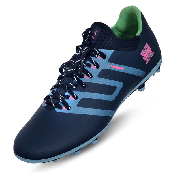 Vector X Maestro Football Shoes – Navy/Grey | Agile & Comfortable Pitch Shoes