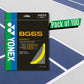 Yonex BG 65 Badminton Strings – 0.70mm Gauge, 10m Sets, Pack of 100 (Extreme Durability All-Rounder) - Best Price online Prokicksports.com