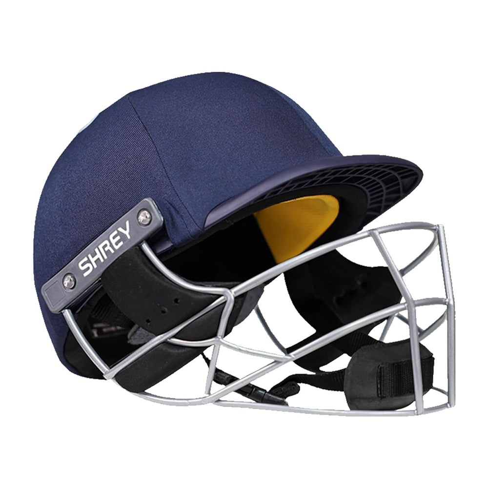Shrey Elite Pro Stainless Steel Visor 3339 Helmet – Navy | Premium Cricket Protection