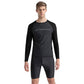 Speedo AM Performance Printed Swimactive Long Sleeve Suntop – Men UV Protection Swim Top, Quick Dry Stretch Rashguard, True Navy Blue/Cobalt Pop - Best Price online Prokicksports.com