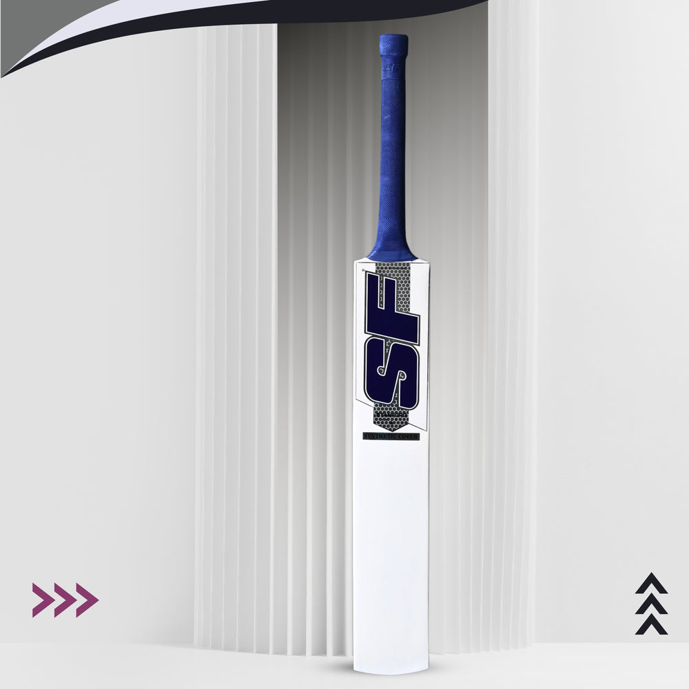SF Synthetic Cover Kashmir Willow Cricket Bat – Short Handle | Full Profile Blade with Protective Cover & Massive Edges