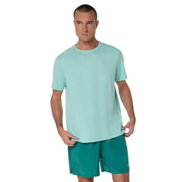 ASICS Silver SS Top Men T-Shirt Roundneck | Lightweight Breathable Tee for Training & Everyday Wear