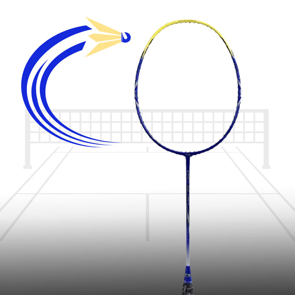 Li-Ning G-Force Super Light 3600 Unstrung Badminton Racquet – Blue/Yellow | Ultra-Light Head-Heavy Power with Flexible Shaft & Dynamic Optimum Frame