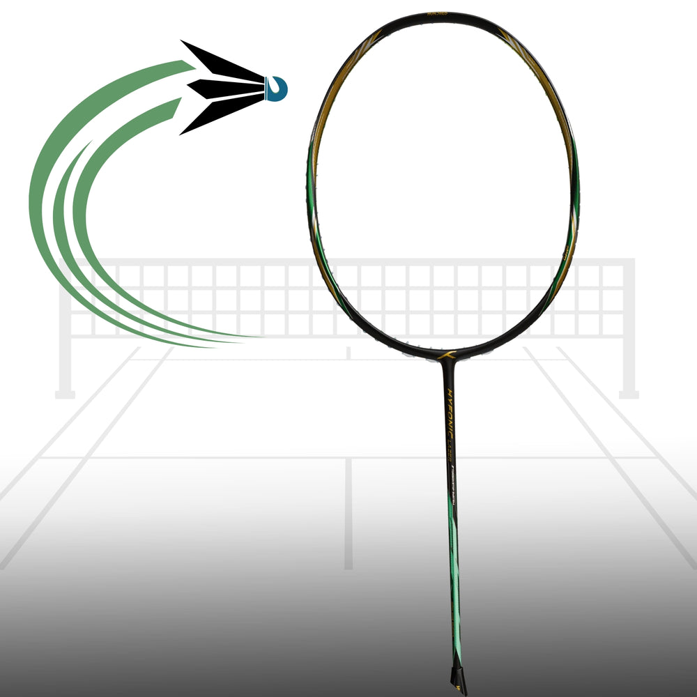 HUNDRED Hyfonic Lazer Unstrung Badminton Racquet | Dual Aerodynamic Frame with Carbon Fibre Build | Precision Control Series
