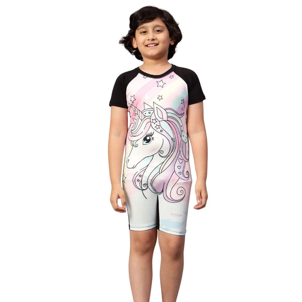 Viva Splasher 005 Kid’s Swimming Costume, Pink | Comfortable Swim Suit with Stretch Fabric & Quick-Dry Performance