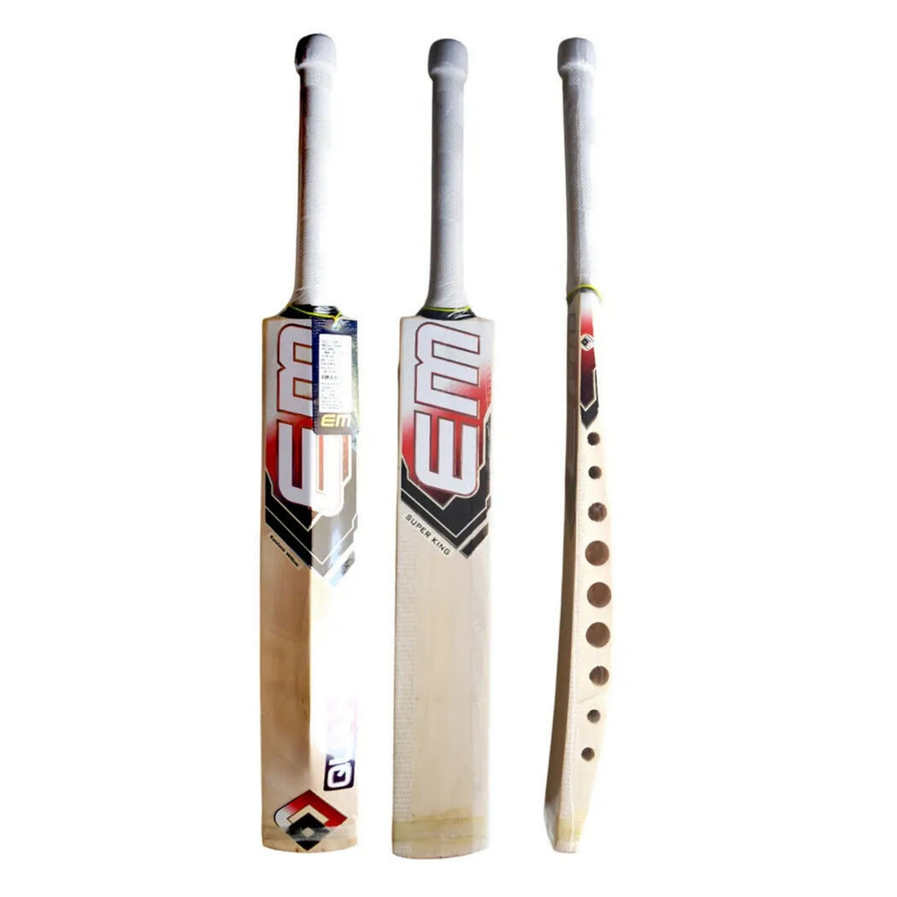 EM Super King Kashmir Willow Tennis Cricket Bat – SH (Short Handle), Lightweight Power Bat for Tennis Ball Cricket - Best Price online Prokicksports.com