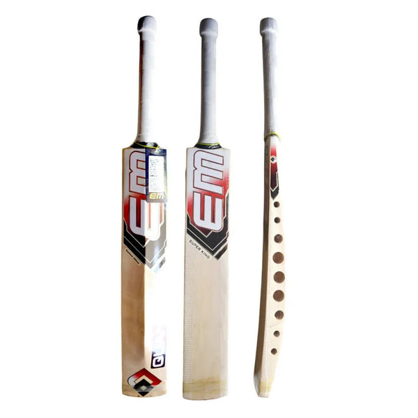 EM Super King Kashmir Willow Tennis Cricket Bat – SH (Short Handle), Lightweight Power Bat for Tennis Ball Cricket