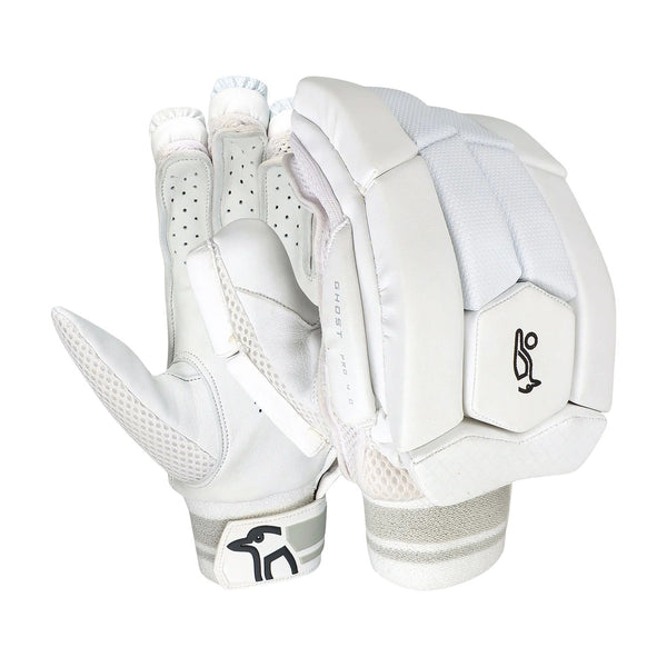 Kookaburra Ghost Pro 4.0 Left Hand Batting Gloves – Adult Cricket Gloves | Superior Comfort & Protection | White