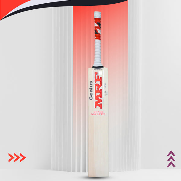 MRF Genius Chase Master English Willow Cricket Bat, Size 6 | Premium Grade Willow with Thick Edges & Junior Power Performance