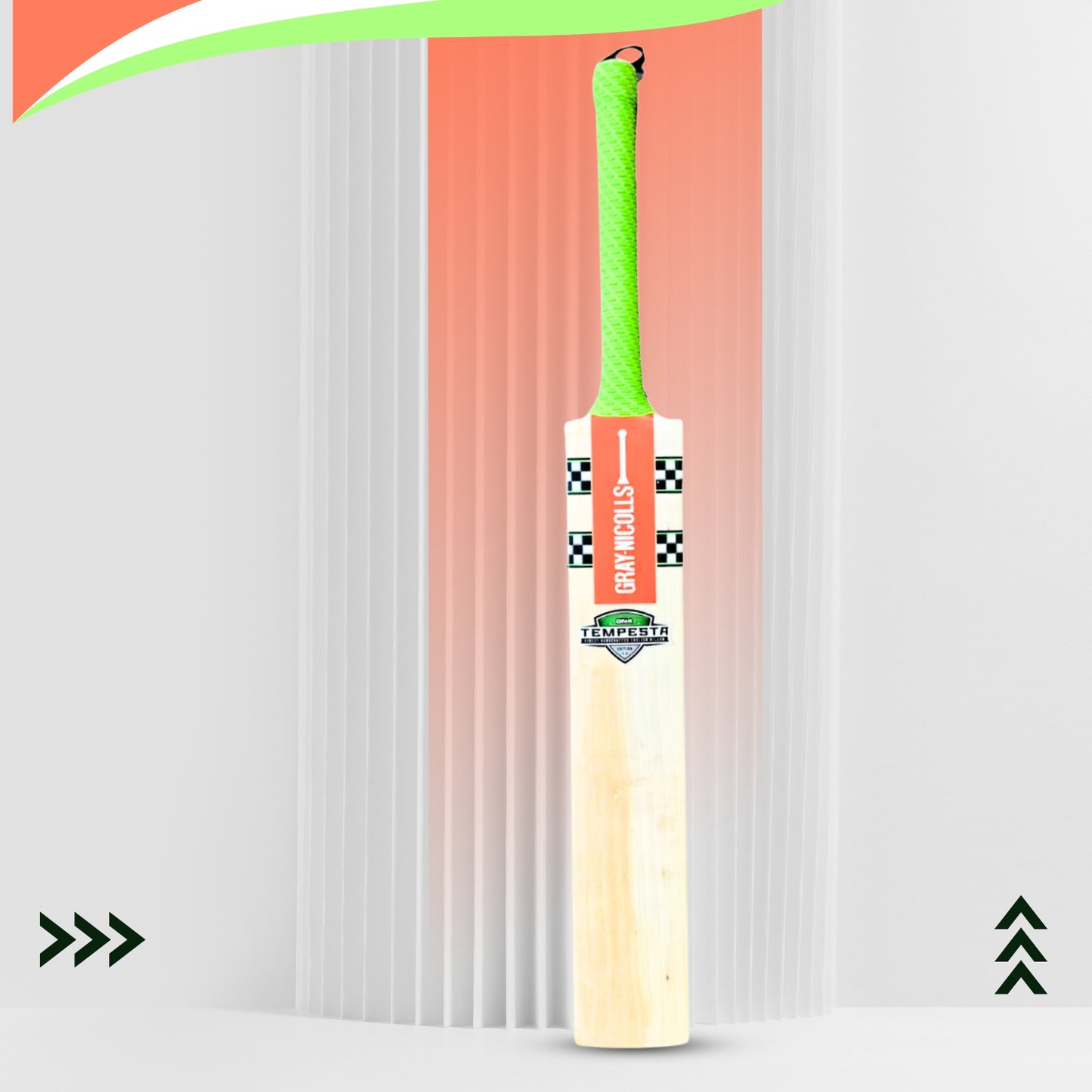 Gray Nicolls GN4 Tempesta English Willow Cricket Bat - SH | Premium Grade Willow with Thick Edges, Mid Sweet Spot & Professional Performance - Best Price online Prokicksports.com
