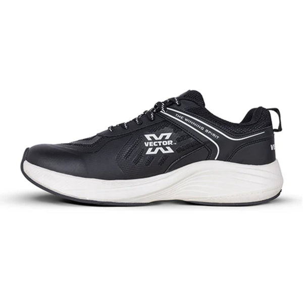 Vector X Hawk Jogging Shoe, Black/White | Lightweight Running Shoes with Cushioned Sole & Breathable Upper