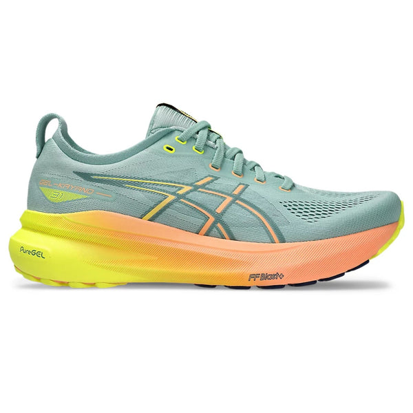 ASICS GEL-KAYANO 31 PARIS Running Shoes for Men – Light Celadon/Safety Yellow