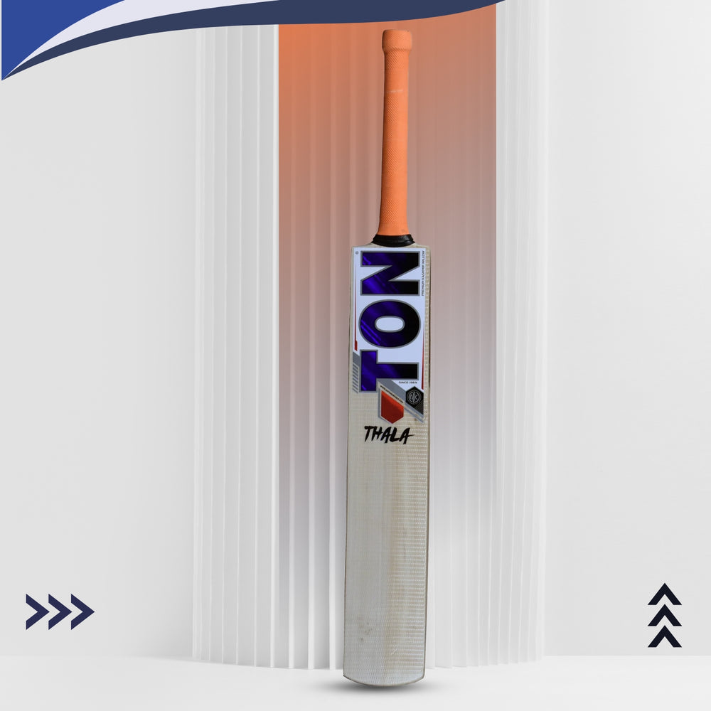SS Ton Thala Kashmir Willow Cricket Bat | Powerful Profile with Thick Edges, Lightweight Pickup & Ideal for Tennis Ball Cricket