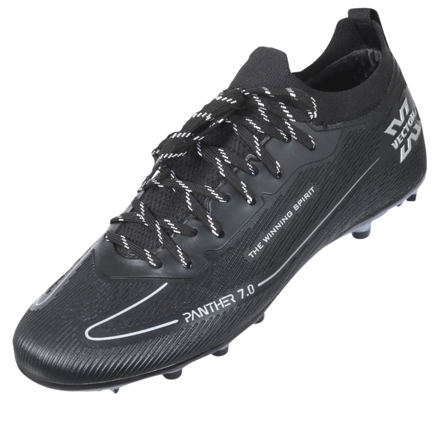 Vector X Panther 7.0 Football Shoes – Synthetic Leather Upper, Lightweight, TPU Sole, Primeknit Socks, Superior Grip Football Cleats for Men - Best Price online Prokicksports.com