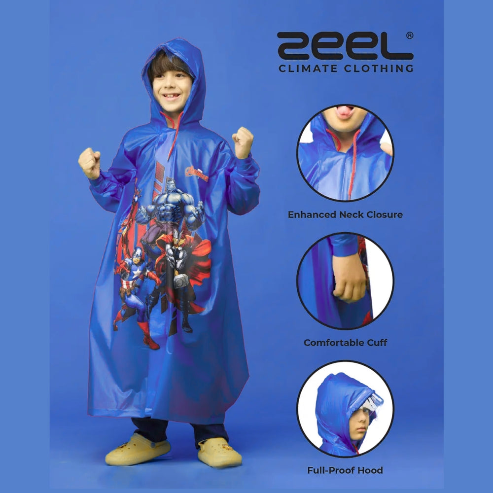 Zeel PG05 Kids Full Raincoat | Waterproof Full-Length Rainwear for Children