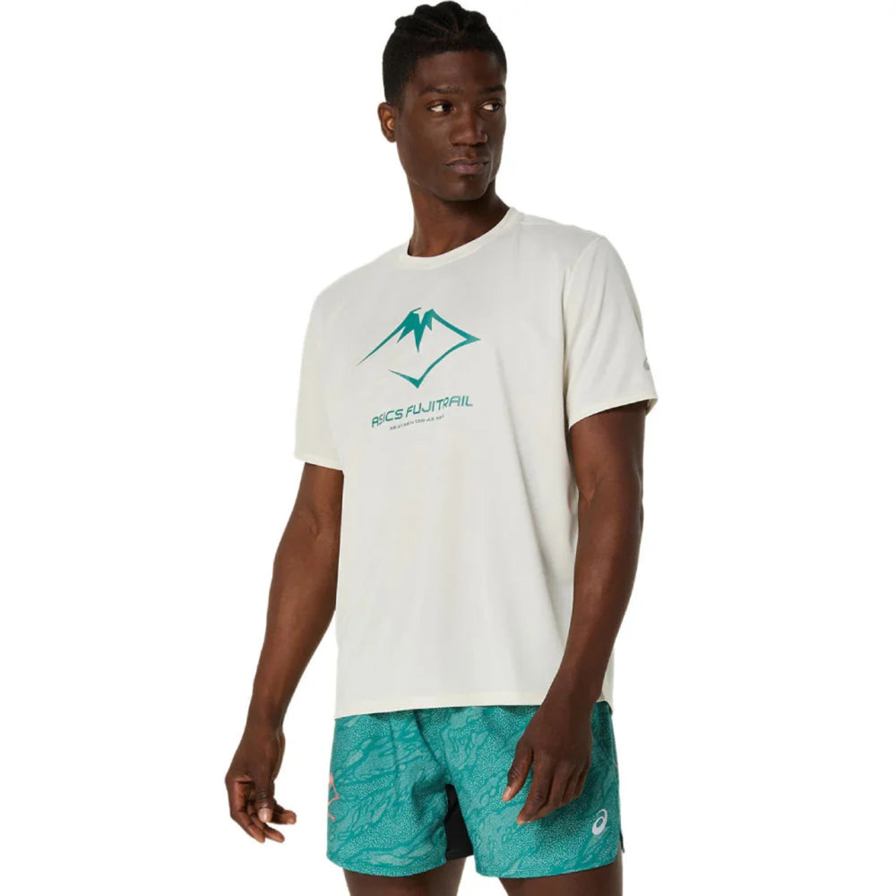 ASICS Fujitrail Logo SS Top Men T-Shirt Roundneck | Breathable Trail & Training Tee for Active Wear