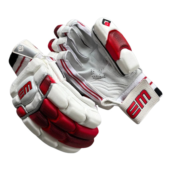 EM Pro Players Right Hand Batting Gloves – Men’s  | Pro-Level Protection with Premium Leather Palm & Multi-Flex Design