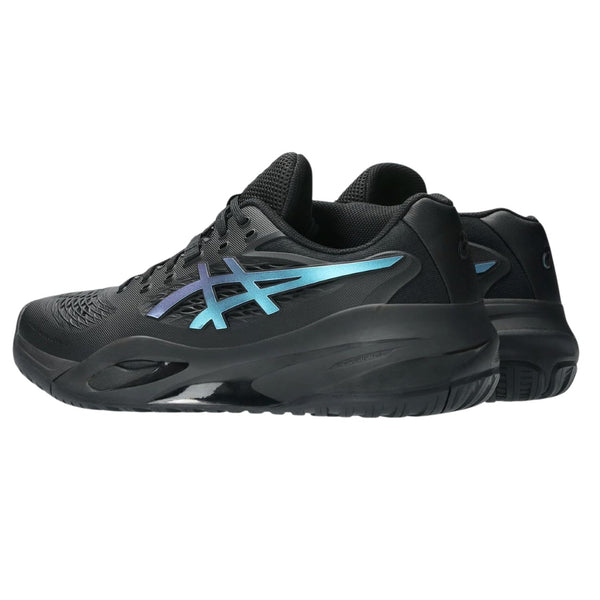 Asics Gel-resolution X Night Energy Men’s Tennis Shoes  – Black/prism Blue | Dynalacing™ Technology, Dynawall™ Stability
