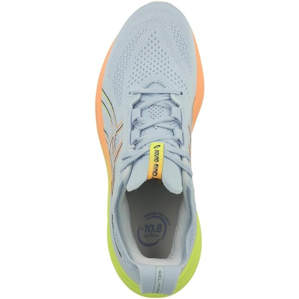 ASICS GEL-NIMBUS 26 Running Shoes for Men | Maximum Cushioning | PureGEL Technology | French Blue/Electric Lime | Plush Comfort for Long Runs - Best Price online Prokicksports.com