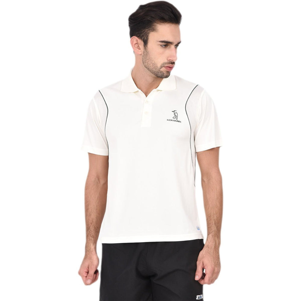 Kookaburra WT 2 Half Sleeve Cricket Shirt – White | Classic Match Whites with Stay-Dry Fabric & Mesh Ventilation - Best Price online Prokicksports.com