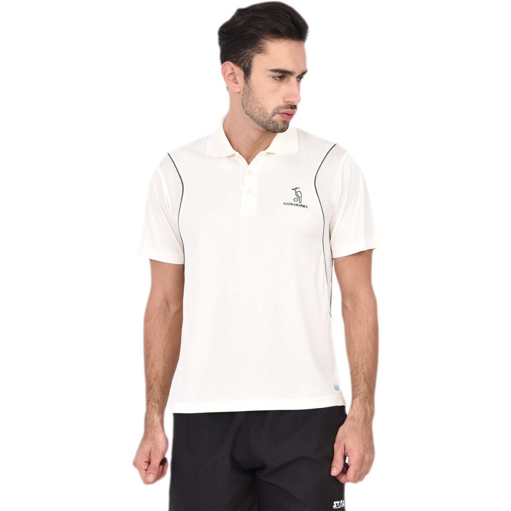 Kookaburra WT 2 Half Sleeve Cricket Shirt – White | Classic Match Whites with Stay-Dry Fabric & Mesh Ventilation - Best Price online Prokicksports.com