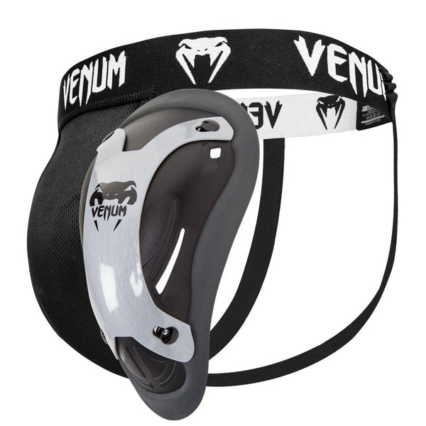 Venum Competitor Groin Guard – Black/Ice | Boxing & MMA Protective Cup | Adult Medium