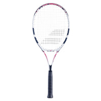Babolat Feather Strung Tennis Racquet (Grip 2: 4 1/8) - 260g, White/Pink/Blue – Lightweight Control & Power (16x19) - Best Price online Prokicksports.com