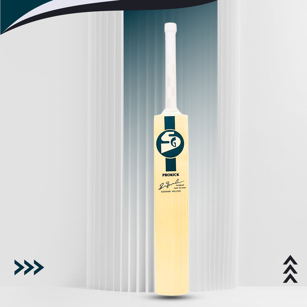 SG Prokick Kashmir Willow Cricket Bat – Short Handle | Full Profile Blade with Thick Edges & Durable Performance