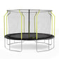 Plum Wave Springsafe Trampoline & Enclosure 14ft | Extra Large Outdoor Family Trampoline with Safety Net & Padded Springs | Black/Green – Model 30249 - Best Price online Prokicksports.com