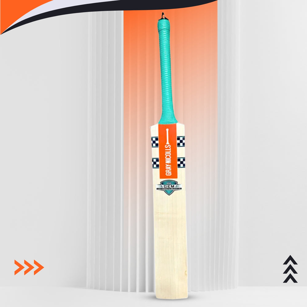 Gray Nicolls GN5 GEM English Willow Cricket Bat – Short Handle | Lightweight Pickup with Mid-Low Sweet Spot & Classic GEM Profile