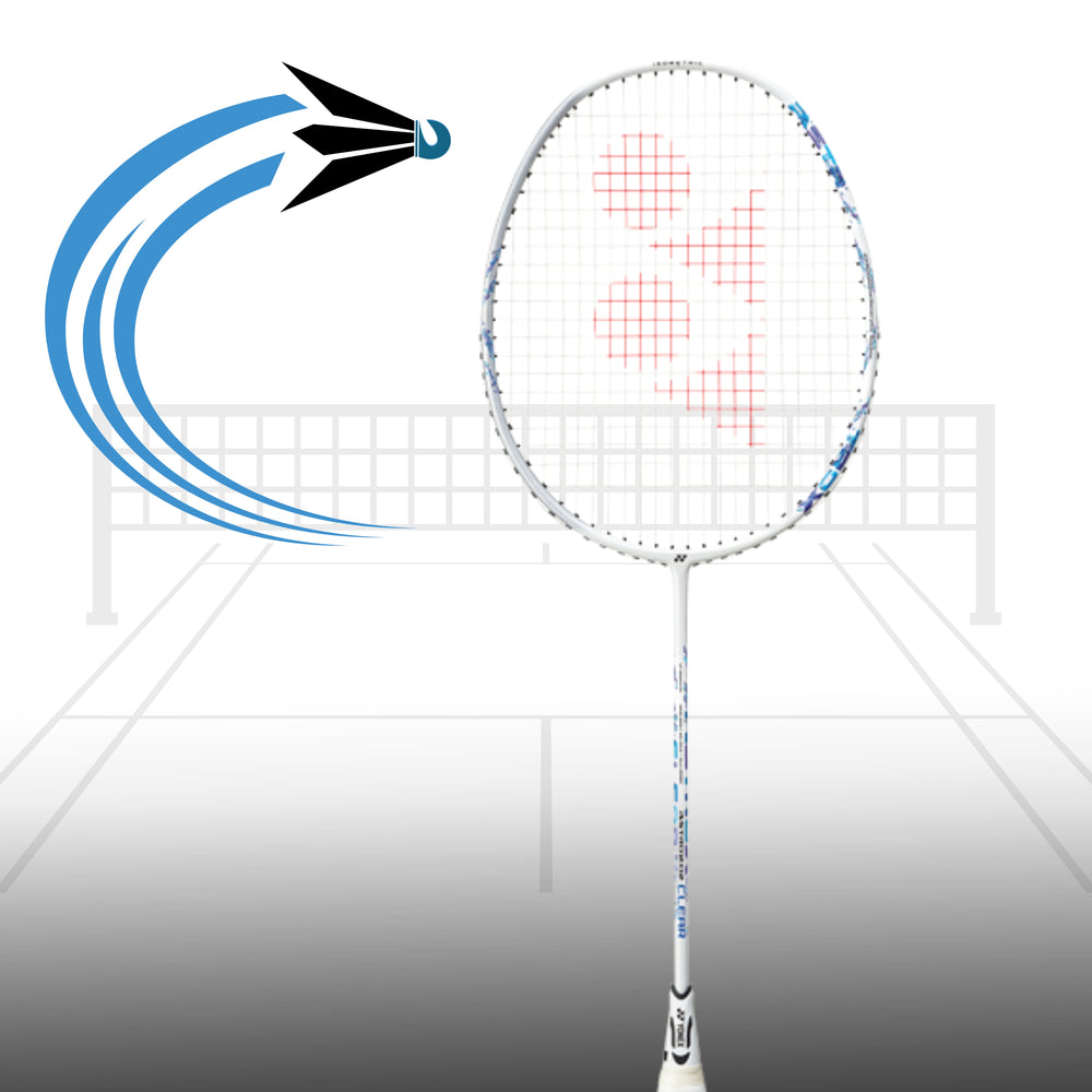 Yonex Astrox 02 Clear Strung Badminton Racquet – 4U4 (White/Blue) | Head-Heavy Power with Flexible Shaft & ISOMETRIC Frame