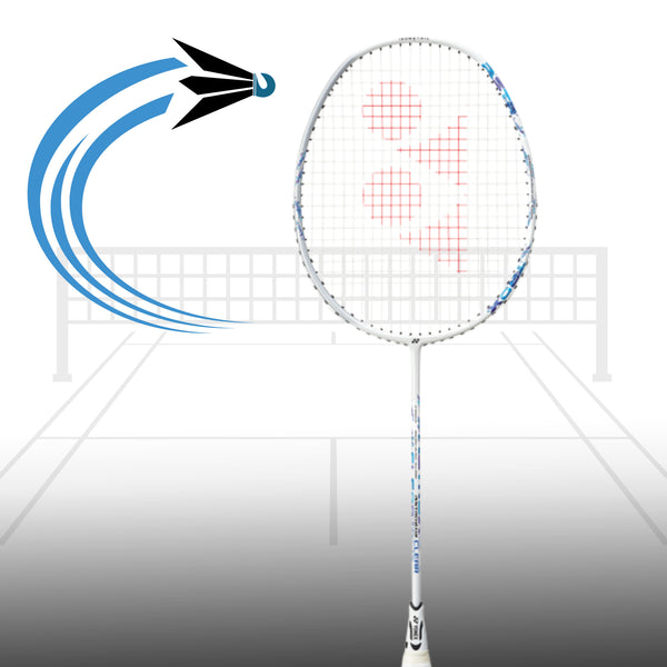 Yonex Astrox 02 Clear Strung Badminton Racquet – 4U4 (White/Blue) | Head-Heavy Power with Flexible Shaft & ISOMETRIC Frame