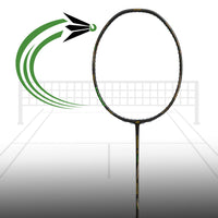 Hundred Nitrix 70 Venom Unstrung Badminton Racquet – Black/Green (4U) | Pro-Level Head-Heavy Power with M46X Carbon & Vaporshaft 6.1 mm - Best Price online Prokicksports.com