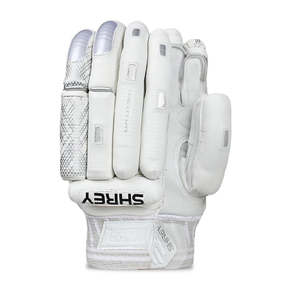 Shrey Meta VR Right Hand Batting Gloves | Premium Sheep Leather Palm with Fibre Shield Protection & Traditional Sausage Finger Design